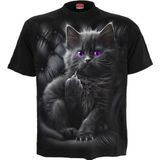 Spiral - Cattitude - T-shirt - Zwart