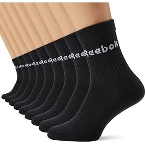 Reebok Crew Socks voor heren, zwart, XS