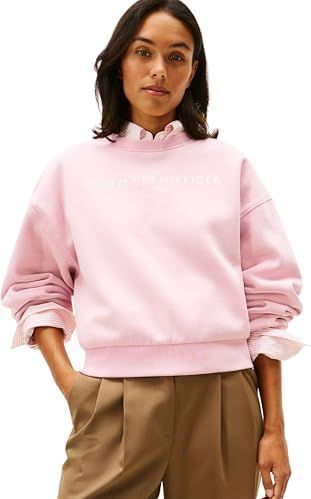 TOMMY HILFIGER Sweatshirt  rosa / wit