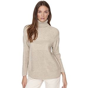 Trendyol Dames coltrui effen regular sweater sweatshirt, steen, M, Steen, M