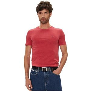 Tommy Jeans - S/S T-shirt - Rood - Katoen - Casual Design