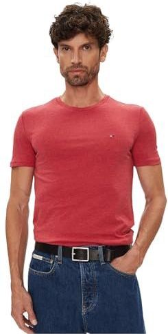 Tommy Jeans - S/S T-shirt - Rood - Katoen - Casual Design