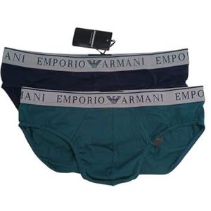 EMPORIO ARMANI Heren Endurance 2-Pack Brief, Blauw, XL, Blauw, XL