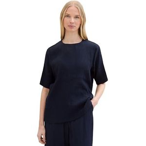 Blouse - Effen - Blouseshirt - Normale Pasvorm - Halve Mouw