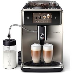 Saeco Xelsis Deluxe Volautomatische Espressomachine - met Wifi-Connectiviteit, 22 Koffievariaties, 5 inch Intuïtief Touchdisplay, 8 Gebruikersprofielen, Molen met Keramisch Maalwerk (SM8782/30)