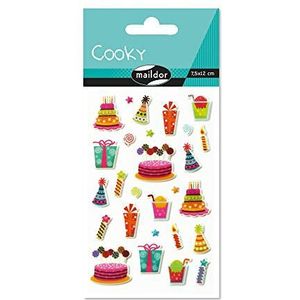 Maildor Cooky Stickervel, Verjaardag - Verjaardag Hoeden & Cadeaus