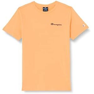 Champion Legacy American Classics-Logo S/S T-shirt voor kinderen en jongeren, Oranje, 9-10 anni