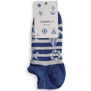 Livoni Sea Items Lage sokken, meerkleurig, L, Meerkleurig, L