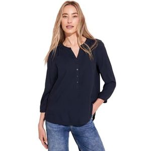 STREET ONE Viscose blouse, blauw (deep blue), 44