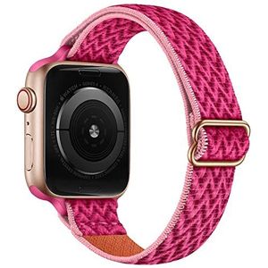 Lysun Elastische nylon Solo Loop band, compatibel met Apple Watch band 42 mm 44 mm 45 mm, voor dames en heren, verstelbare sport-elastische band voor iWatch Series SE/7/6/5/4/3/2/1