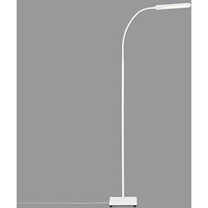BRILONER - LED vloerlamp, vloerlamp met touch-functie, traploos dimbaar, kleurtemperatuurregeling, bureaulamp 6,5 Watt, 600 Lumen, wit, 208 x 208 max. 1830mm (LxBxH)