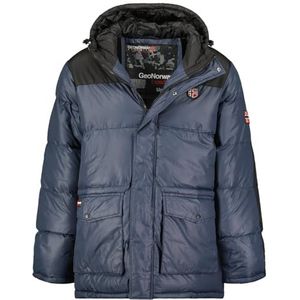 Geographical Norway Cisar Herenparka, lang, warm, herfst, winter, waterdicht, waterafstotend, bontjas, outdoor, winddichte jas, heren (marineblauw, M), Marineblauw, M