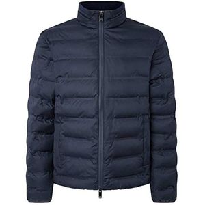 Hackett London Heren LW Moto gewatteerde jas, blauw (marine), XL, Blauw (zwart), XL