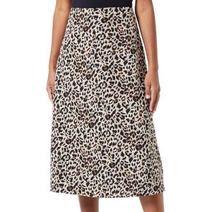 caspio Dames midirok met luipaardprint 19226419-CA06, beige leo, L, Beige Leo, L