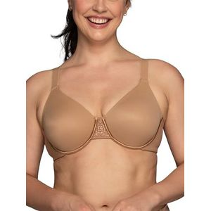 Vanity Fair Women's Beauty Back Smoothing Minimizer BH, minimaliseert buste lijn tot 3,8 cm, niet-gewatteerde cups tot H, Helemaal bruin, 85C