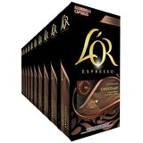 L'OR Espresso Koffiecups Flavoured Chocolate - (100 Koffie Capsules - Geschikt voor Nespresso Koffiemachines - 100% Arabica koffie) 10 x 10 Koffiecups