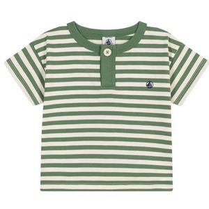 Petit Bateau T-shirt met korte mouwen voor jongens, Palm/Lawine, 24 Maanden
