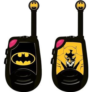 Lexibook Batman - Digitale Walkie-Talkies voor kinderen/jongens - 2 km transmissiebereik, Morse Light-functie, rtransportiemclip voor, batterij, zwart/geel TW25BAT