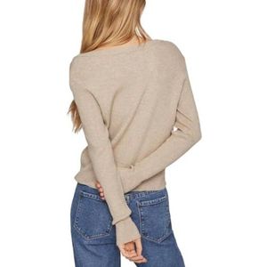 Vila VICOMFY L/S Knit Cardigan-Noos, Natural Melange, XS