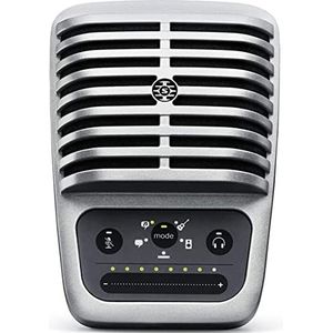 Shure MV51 digitale large-diephragm condensor microfoon met USB-, bliksem- en USB-C-kabels-5 dsp vooraf ingestelde modi (spraak, zingen, plat, akoestisch instrument, luid)