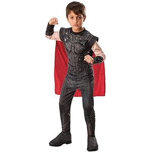 Rubie's Officieel kostuum Thor, Avengers Endgame, klassiek, kindermaat S, 3-4 jaar, lichaamslengte 117 cm
