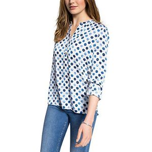 ESPRIT Collection Dames Regular Fit blouse met stippenprint, wit (off white 2 111), 34