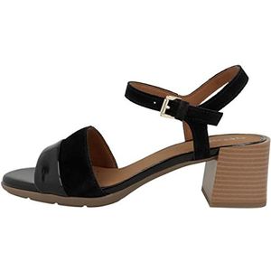 Geox Dames D New MARYKARMEN sandaal, zwart, 36,5 EU, zwart, 36.5 EU