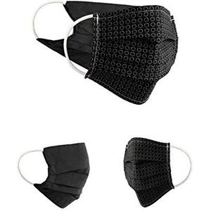 BaF Community-maskers Set van 2 stuks Unisex geïmproviseerd masker Omkeerbaar mondbeschermingsmasker Mond- en neusbescherming Omkeerbaar masker met motief katoen BCI Wasbaar