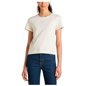 Lee Shrunken T-shirt voor dames, ecru, XS