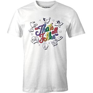 cotton division T-shirt heren, Wit, XL