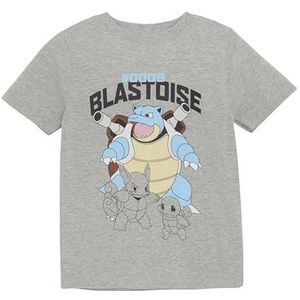 MINYMO Jongens T-shirt met korte mouwen met Pokémon-opdruk, grijs, 116 cm