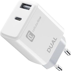 cellularline Dual Charger - iPhone 8 of Later