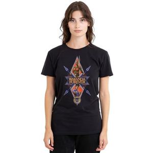 Black Panther Wakanda Forever Shuri Okoye Diamond dames T-shirt, zwart, X-Large, Zwart, XL