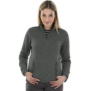 Charles River Apparel womens Heathered Fleece Pullover Sweater, Charcoal Heather, Small US
