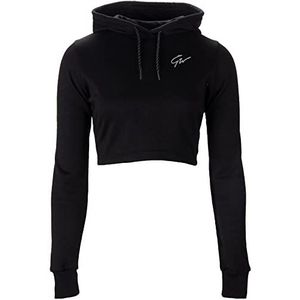 Pixley Crop Top Hoodie - Black - M