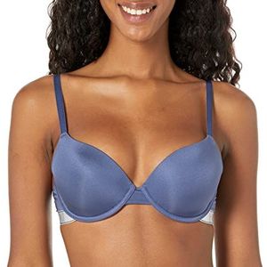 Emporio Armani Dames Underwear Contour Iconic Microfiber Full Coverage Bra, Indigo Mood, 75C