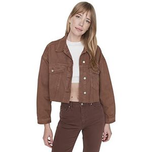 TRENDYOL Blazer - Green - Crop Fit, bruin, XS