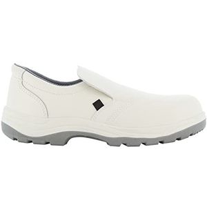 SAFETY JOGGER X0500 Veiligheidsschoenen S2 Clog 43 EU - X0500 Professionele werkschoen voor dames of heren, in leer, zonder veters, ideaal voor de keuken- of levensmiddelenindustrie, wit