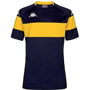 Kappa Dareto T-shirt voor heren, Marineblauw, geel, XL