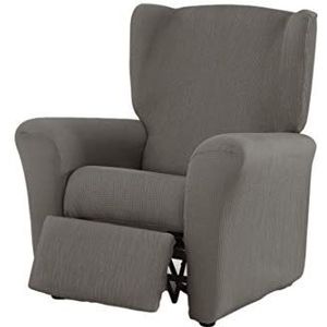 Estoralis Berta Bankhoes, elastisch, aanpasbaar, jacquard, overtrek voor fauteuil, relax, grijs