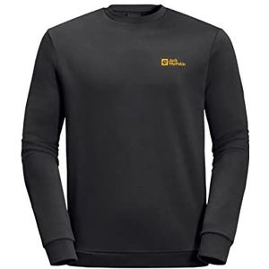 Jack Wolfskin - ESSENTIAL CREWNECK M - Trui - Zwart - 100% Katoen (Organic)