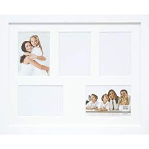 Deknudt Multiview in tijdloos wit voor 5 foto's, beeldformaat 13,0 x 18,0 cm;