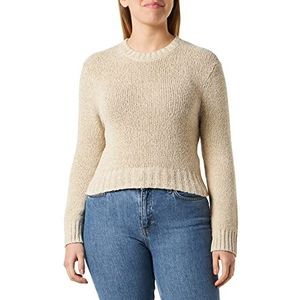 HUGO Solarina gebreide sweater voor dames, Medium Beige 265, XL