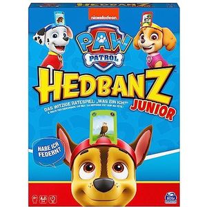 Spin Master Games - Hedbanz Junior – Paw Patrol, het grappige raadspel voor 2-4 spelers vanaf 4 jaar, met vereenvoudigde spelregel voor de jongste vachtvrienden