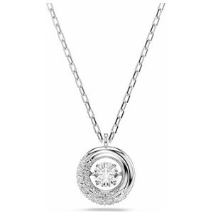 Swarovski Dextera hanger, Ronde slijpvorm, Wit, Rodium toplaag