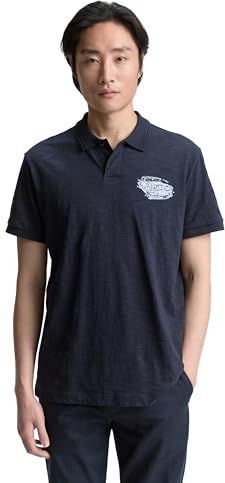 TOM TAILOR - Poloshirt - Navy - Lichtblauw - Wit