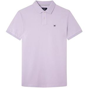 Hackett London Heren Slim Fit Logo Polo Shirt, Lavendel, XL