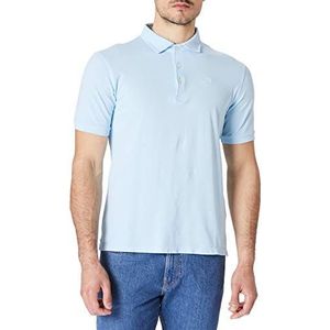 NORTH SAILS Poloshirt voor heren – 100% gerecycled polyester – normale pasvorm – licht met korte mouwen en manchetten aan de mouwen met opschrift, Koud blauw 0762, S