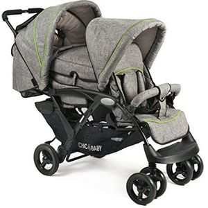 CHIC 4 BABY 275 32 broers en zussen DUO, incl. draagzak en regenkap, jeans grijs