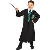 Amscan - Kinderkostuum Slytherin Quidditch Robe van Harry Potter, gewaad en toverstaf, magier, tovenaar, schooluniform